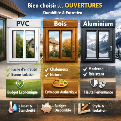 Matériaux utilisés en menuiserie extérieure