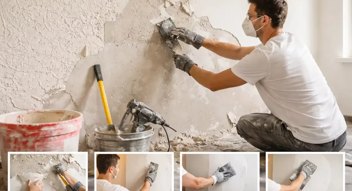 Enlever l’enduit taloché à l’intérieur : toutes les étapes pour retrouver des murs lisses