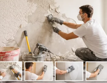 Enlever l’enduit taloché à l’intérieur : toutes les étapes pour retrouver des murs lisses