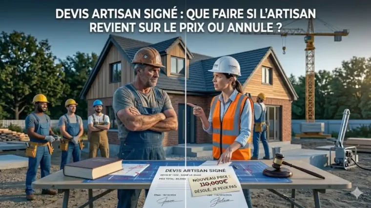 Devis artisan signé : que faire si l'artisan revient sur le prix ou annule ?