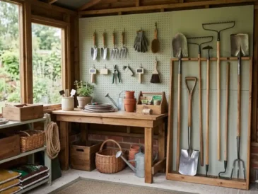 Rangement outils de jardin