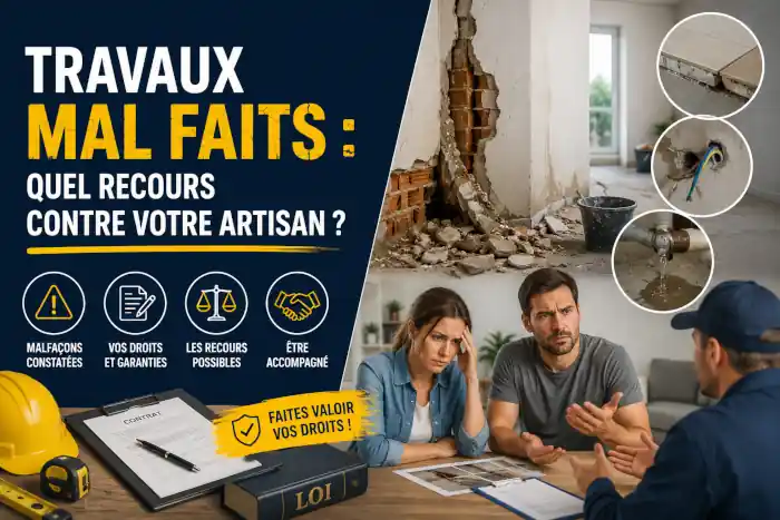 Travaux mal faits : quel recours contre votre artisan ?