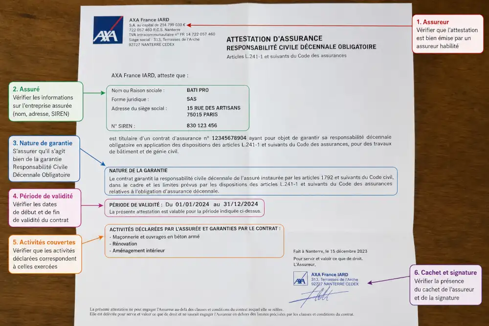 Comment vérifier l'attestation d'un artisan avant de signer