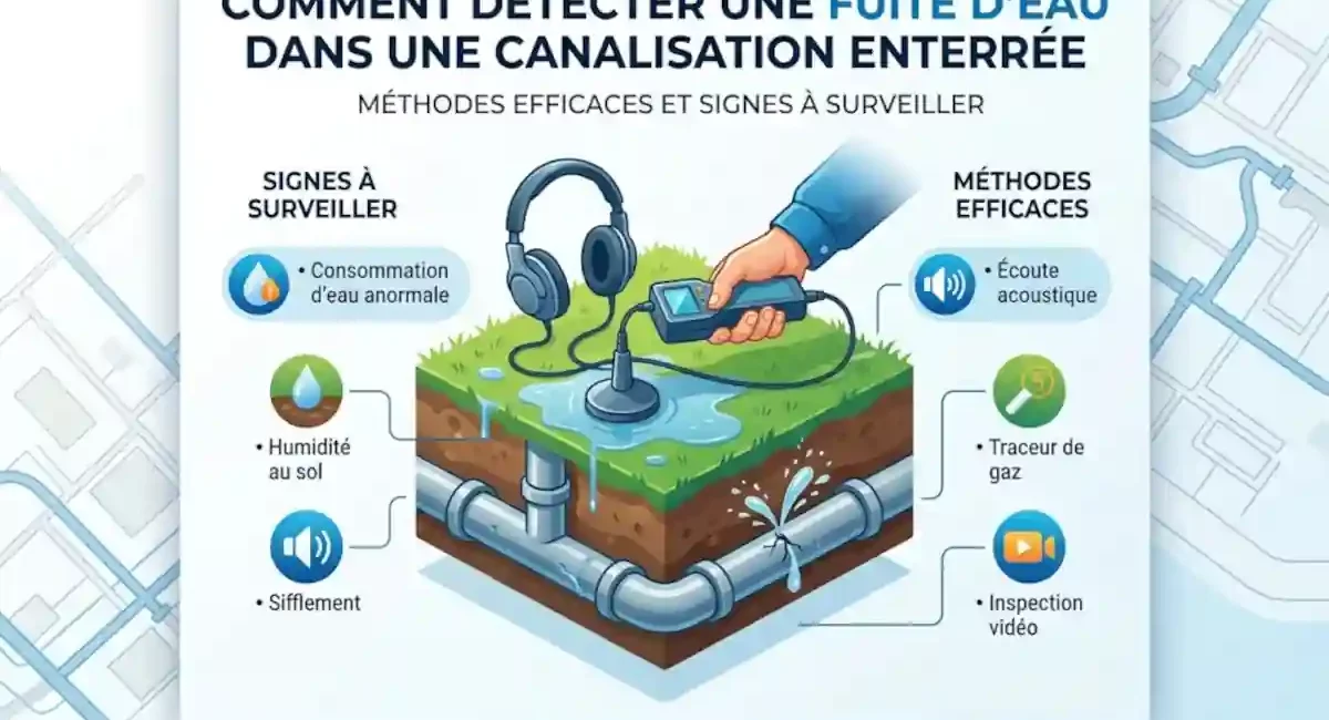 Comment détecter une fuite d'eau dans une canalisation enterrée : méthodes efficaces et signes à surveiller