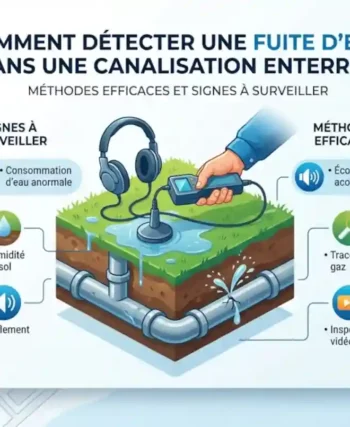 Comment détecter une fuite d'eau dans une canalisation enterrée : méthodes efficaces et signes à surveiller