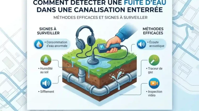 Comment détecter une fuite d'eau dans une canalisation enterrée : méthodes efficaces et signes à surveiller