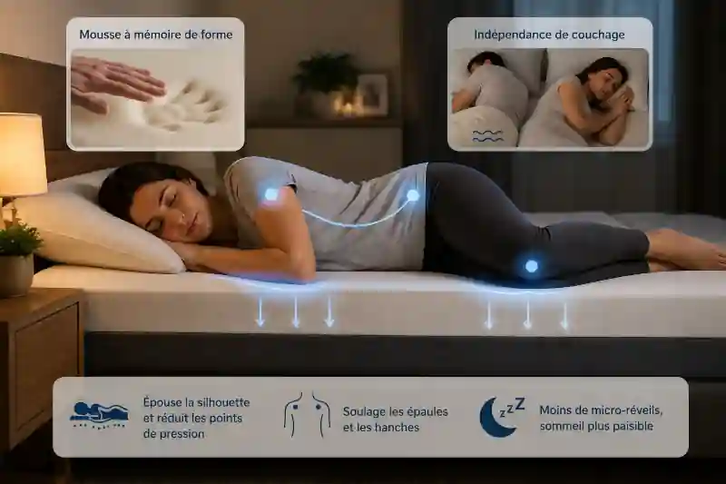 La mousse à mémoire de forme pour un accueil enveloppant