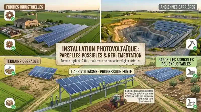 Peut-on installer des panneaux solaires sur un terrain agricole ?