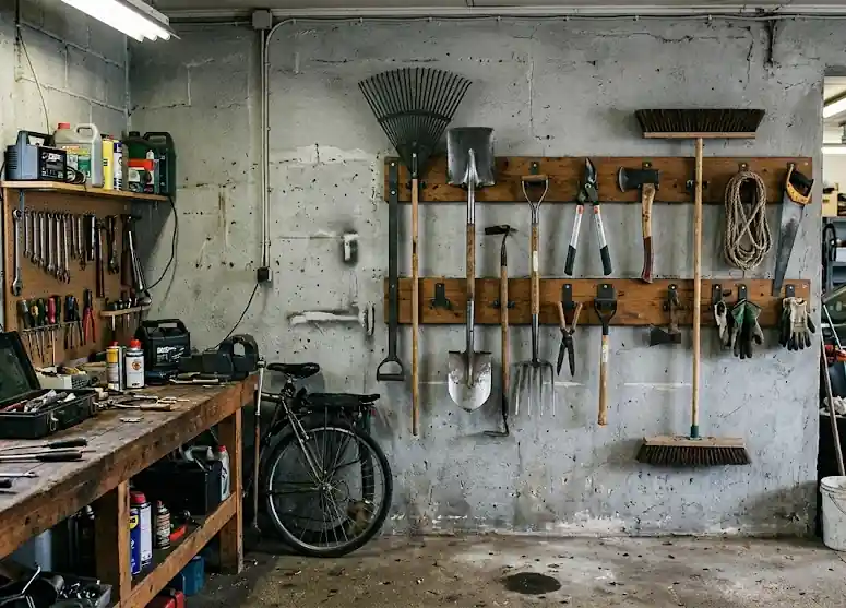 rangement pour outils de jardin