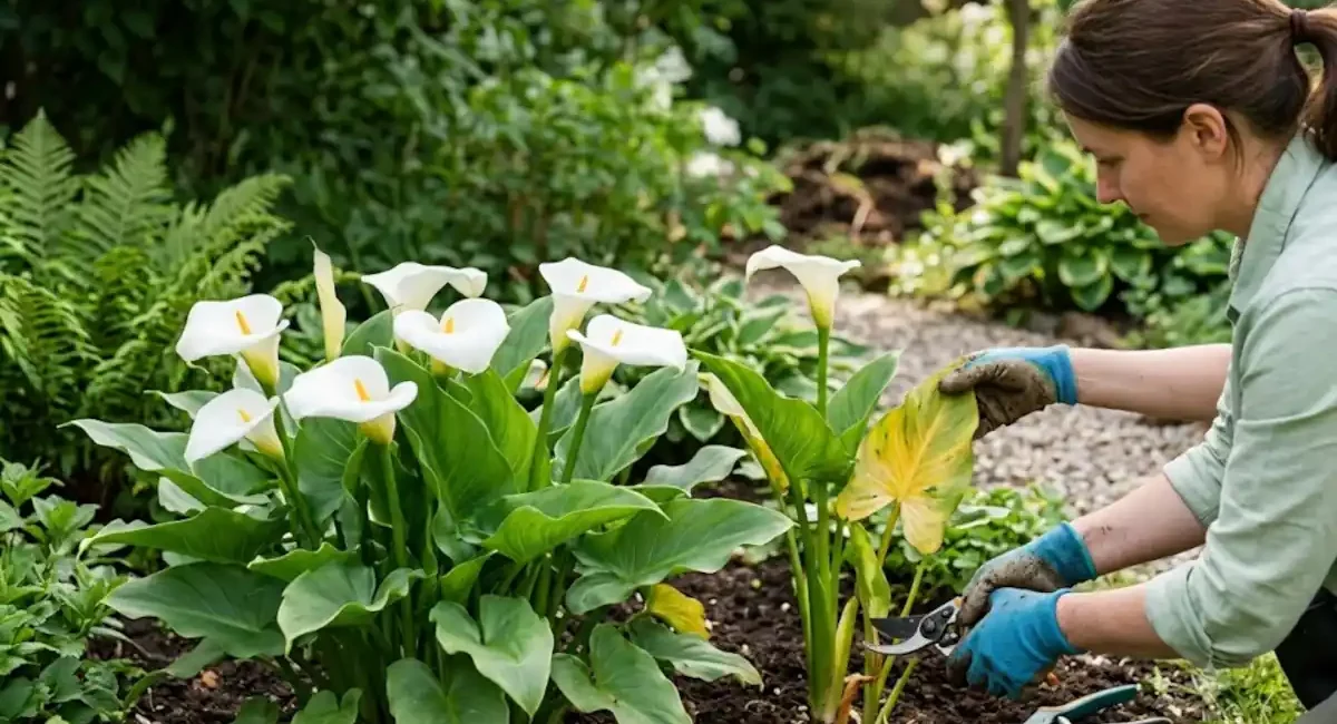 Quand faut-il couper les feuilles des arums ? Période idéale, méthode et conseils d’entretien