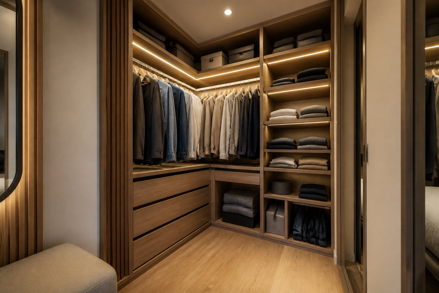 Aménager un dressing dans 2 m2 : analyse des configurations spatiales