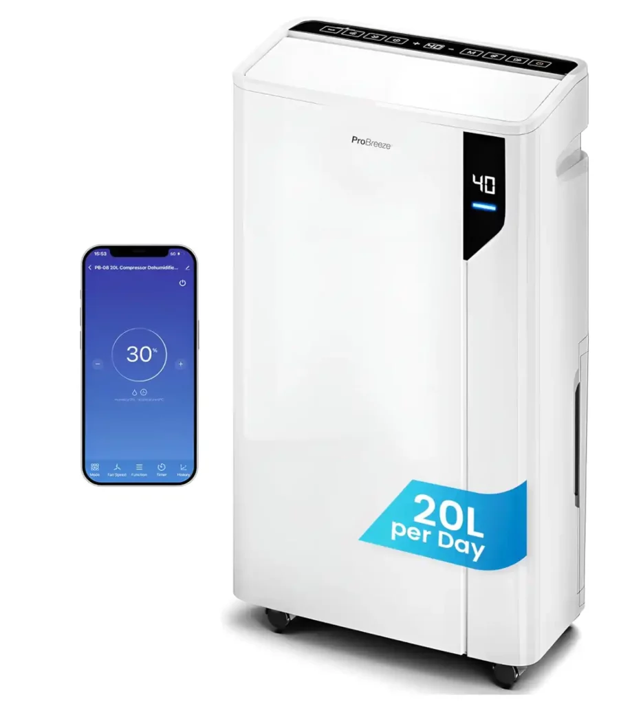 2. Pro Breeze Déshumidificateur d'Air 12L - L'entrée de gamme accessible