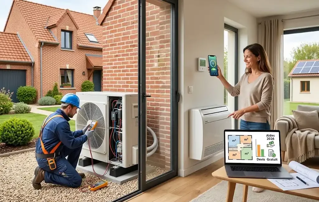 Prix installation pompe à chaleur : coût au m², aides 2026 et devis gratuit