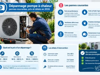 Dépannage pompe à chaleur : pannes courantes, prix et délais en 2026