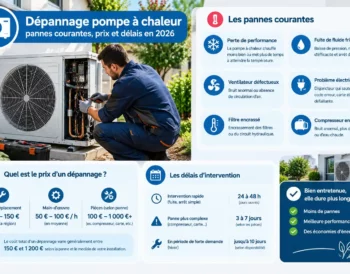 Dépannage pompe à chaleur : pannes courantes, prix et délais en 2026