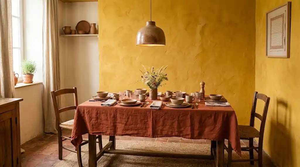 2. Les tons terreux : terracotta, ocre et argile